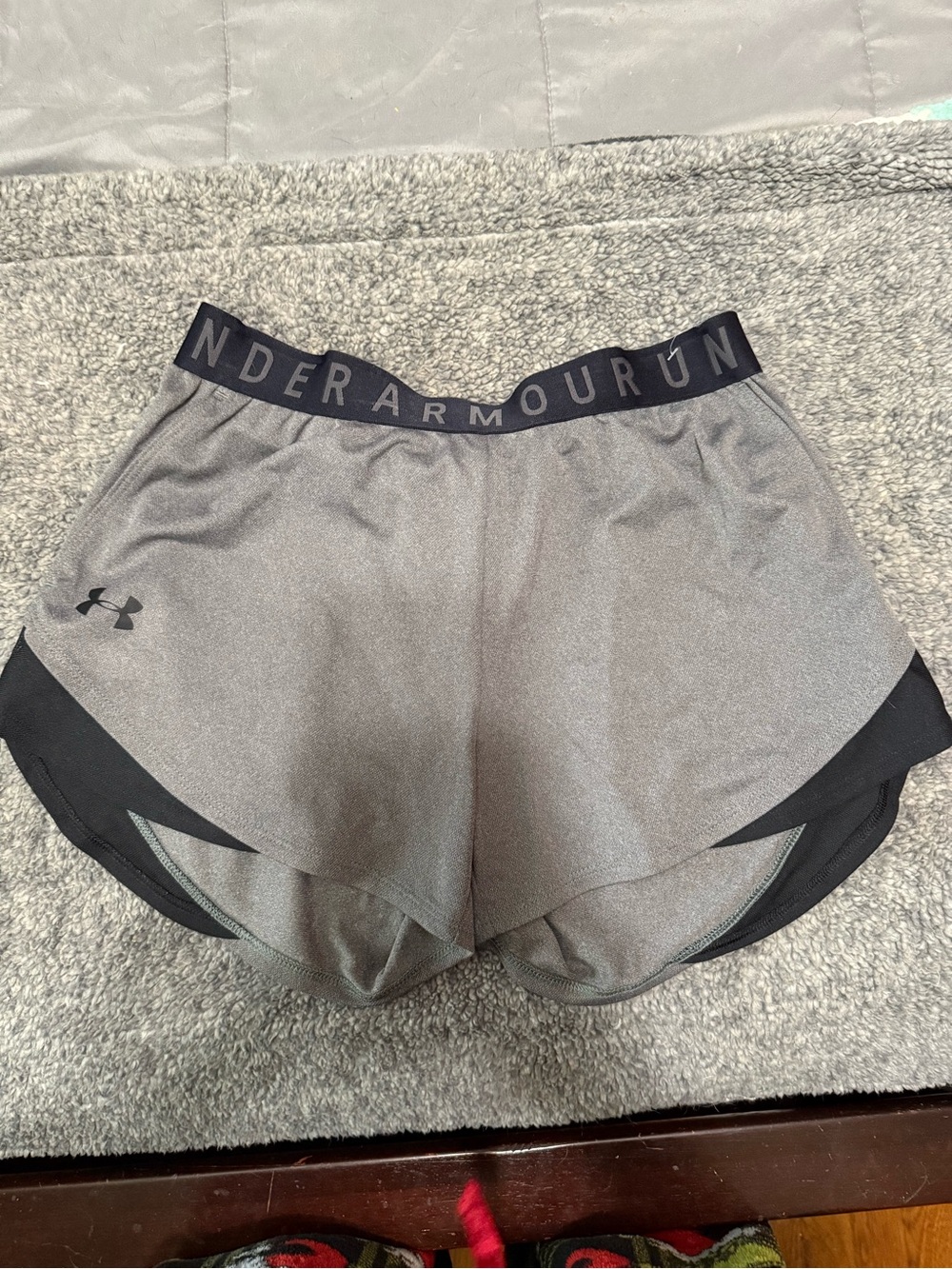 Under Armour Women's Gray and Black Athletic Shorts